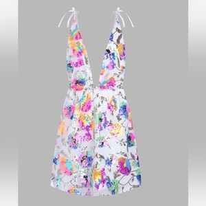 Backless colorful dress